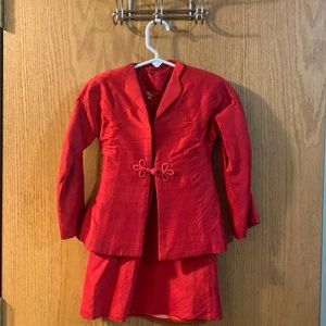 Custom Red Dress with Jacket